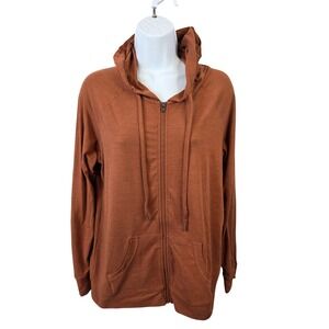 Maurices in MOTION Womens Small Rust Orange Athletic Full Zip Hoodie Jacket